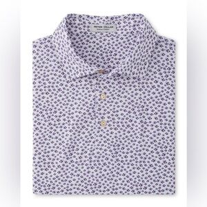 Peter Millar Golf Shirt Polo CS Summer Comfort Angry Anglers Print XL White NWT